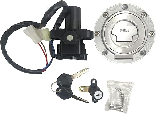 RAYANA Interruptor de encendido+tapa de depósito de combustible de gasolina+bloqueo de asiento+llaves compatibles para Yamaha MT03 MT09 YZF R1 R6