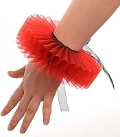 Vista 20 de GRACEART Elizabethan Dickens Ruff Cuello Payaso Collar Elizabeth Muñeca Ruffs Ruffle Cuff Bandas A-collar blanco(1 pieza)