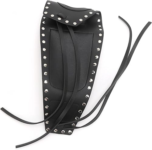 Miniatura 7 de Tbest Cubierta del tanque de la motocicleta Bolsa de tanque de combustible de la motocicleta cubierta del cojín del tanque de gas negro cuero