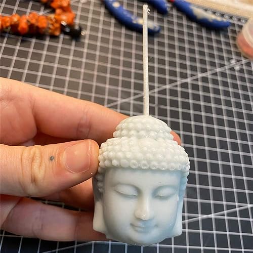 Vista 70 de Maitreya Buddha Design - Molde de vela de silicona perfumado, molde de cera de jabón perfumado, molde de silicona 3D para aroma, yeso, resina