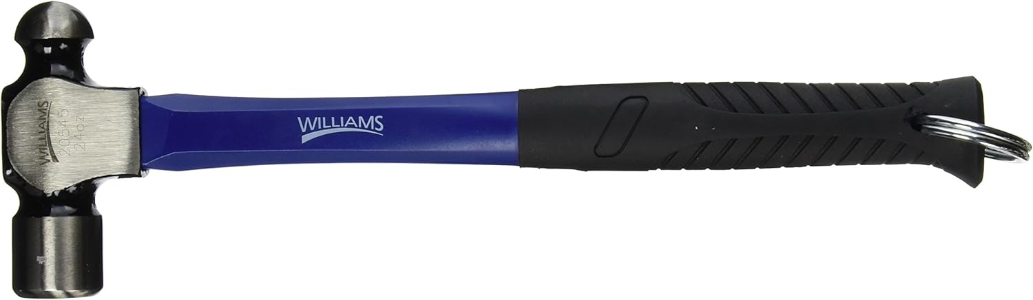 Williams 20545-TH Tools at Height Ball Peen Hammer with Fiberglass Handle, 24 oz