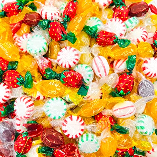 Image of Old Fashioned Hard Candy Assortment Hostess Mix Arcor Honey, Brach's Peppermint & Spearmint Starlights, Cinnamon Disks, Fruity Candy (2 Pound Bag)