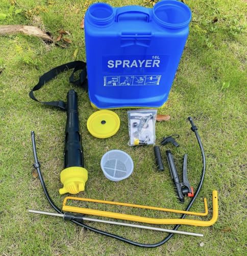 ME JO 16L Manual Backpack Pressure Sprayer – Manual Pump Garden Sprayer with Adjustable Nozzle | Durable Plastic Tank | Perfect for Gardening, Agriculture & Cleaning