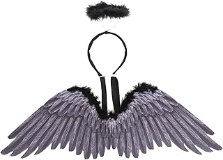 PRETYZOOM 1 Conjunto Asas De Anjos Anjos De Natal E Asas Trajes De Anjos Asas Roupas De Menino Asas De Anjo Acessórios De Vestido De Fada Roupas Criança