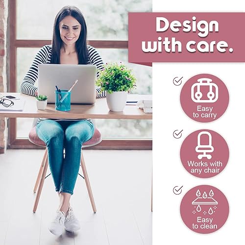 Miniatura 5 de Cojín de asiento de almohada de dona de relleno  para dolor de coxis y coxis, hemorroides, úlceras de cama, embarazo, próstata, recuperación de