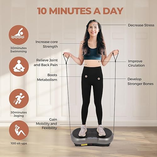 Miniatura 5 de Vibration Plate Exercise Machine Body Vibration Platform Whole Body Workout Vibration Fitness Machine for Home Weight Loss