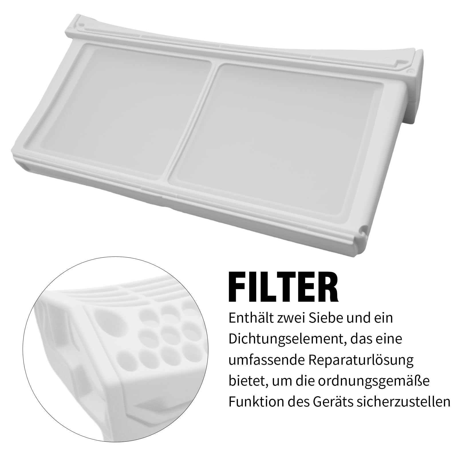 650474 Flusenfilter Ersatz für Bosch Siemens, Ersatz für Wäschetrockner und Waschmaschinen iQ300, iQ500, iQ700, Avantixx 7, EcoLogixx 7, Maxx 7, ersetzt 00650474