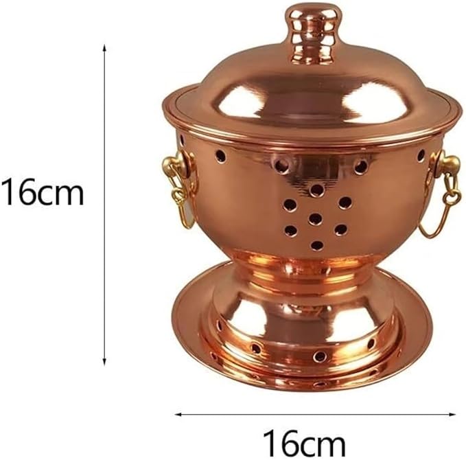 Olla Hot Pot de Cobre con Calentador de Alcohol XDMINGY 16x16 cm miniatura 2