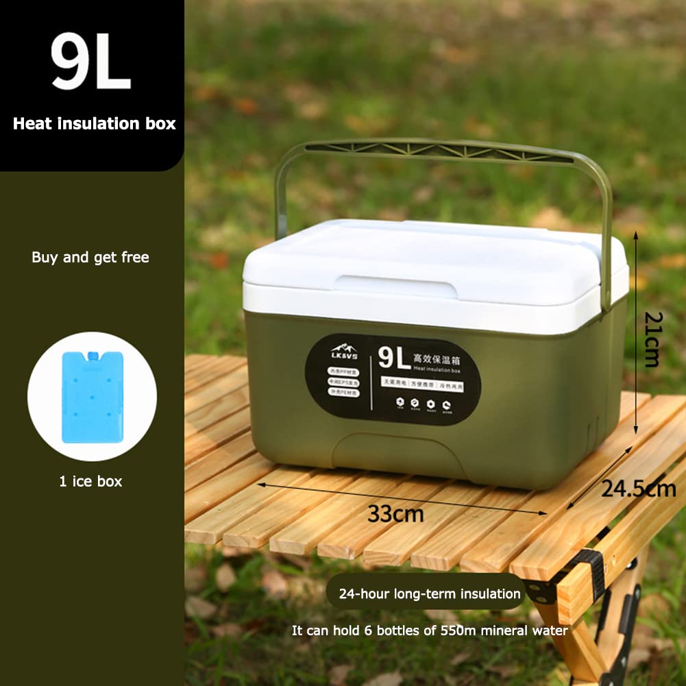 6L/9L Coche Refrigerador Congelador Mini Nevera Picnic Refrigeradores Preservación de calor y frío para Auto Home Camping al aire libre