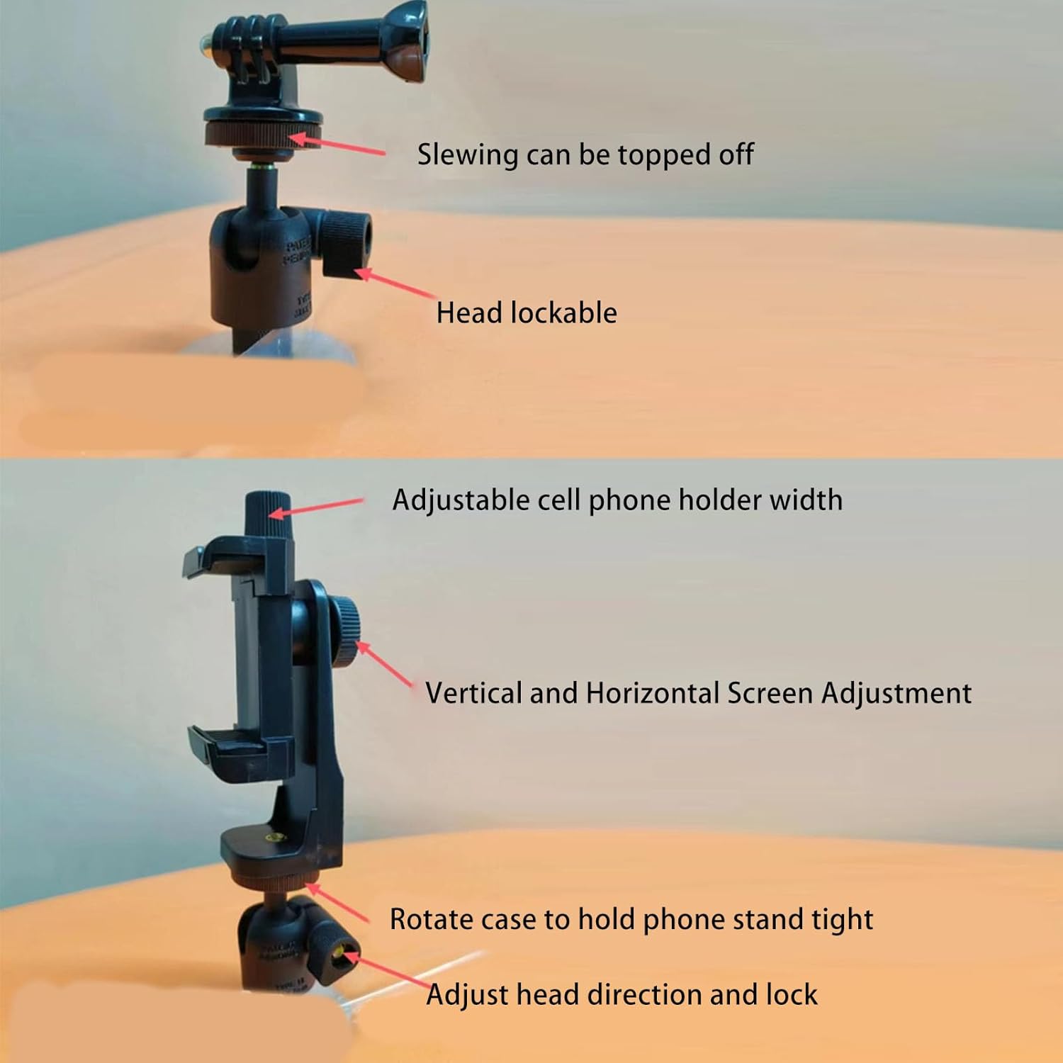 Swim Kickboard with Phone Holder 1/4 Inch Thread for Action Camera, Swimming Training Aid Pool Exercise Equipment for Kids, Swim Board for Beginners Children Youth, EVA Material