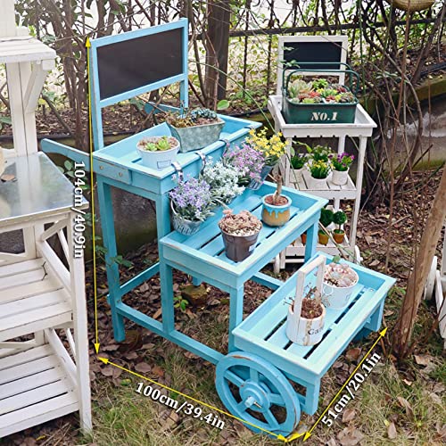 Table de travail de jardin pour patio et balcon fleuri - 7