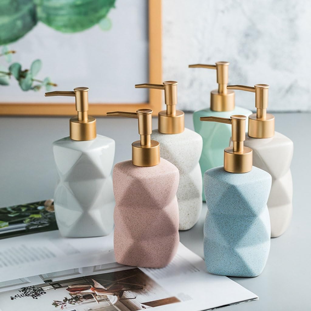 Dozowniki mydła kreatywny design nieregularny ceramiczny dozownik balsamu dozownik mydła sub-butelka wielokrotnego użytku dozownik mydła butelka pianka dozownik mydła do łazienki (C)