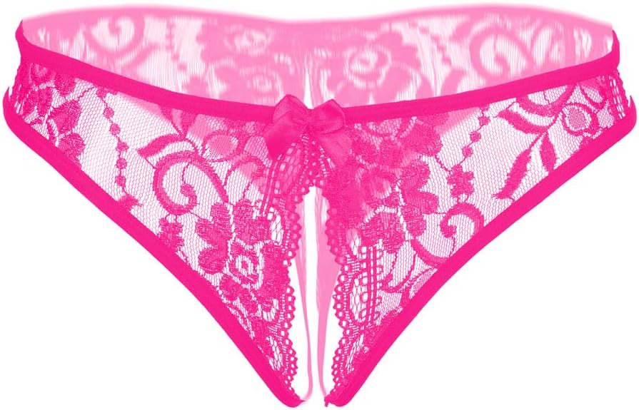 YOYOMEIWomen Sexy Panties Floral Lace Briefs (Rose, S)