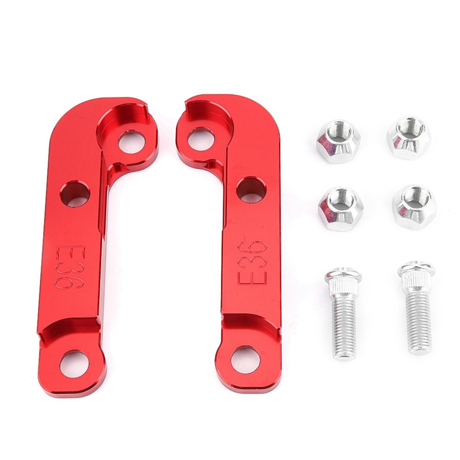Broco Angolo di Sterzo, Adattatore Rosso Alluminio Angolo aumento di sterzo Kit Circa il 25% Drift Lock for E36