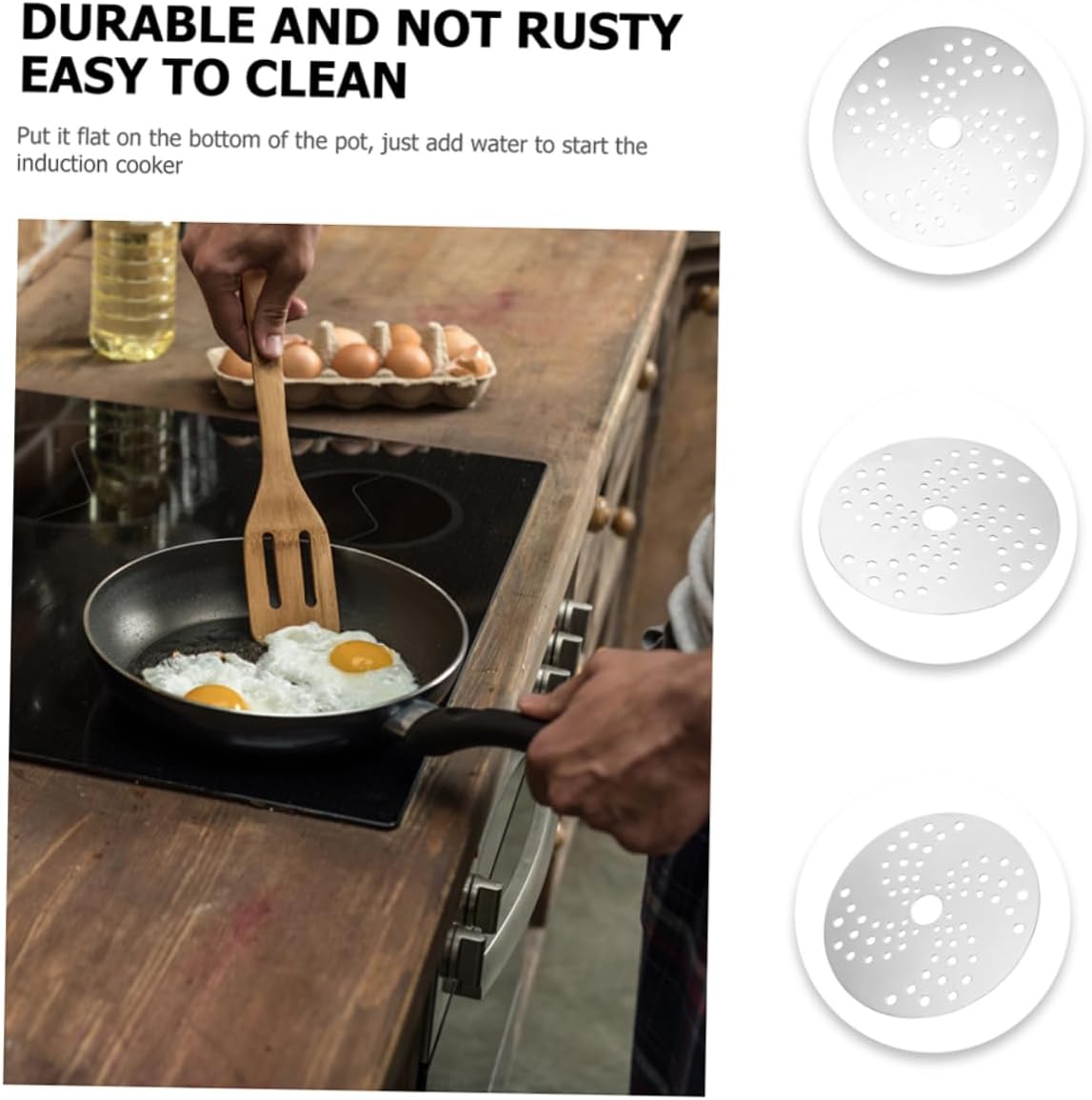 MAGICLULU Induction Cooker Heat Conductor Heat Diffuser Wok Ring for Electric Stove Induction Heater Kitchen Cookware Supply