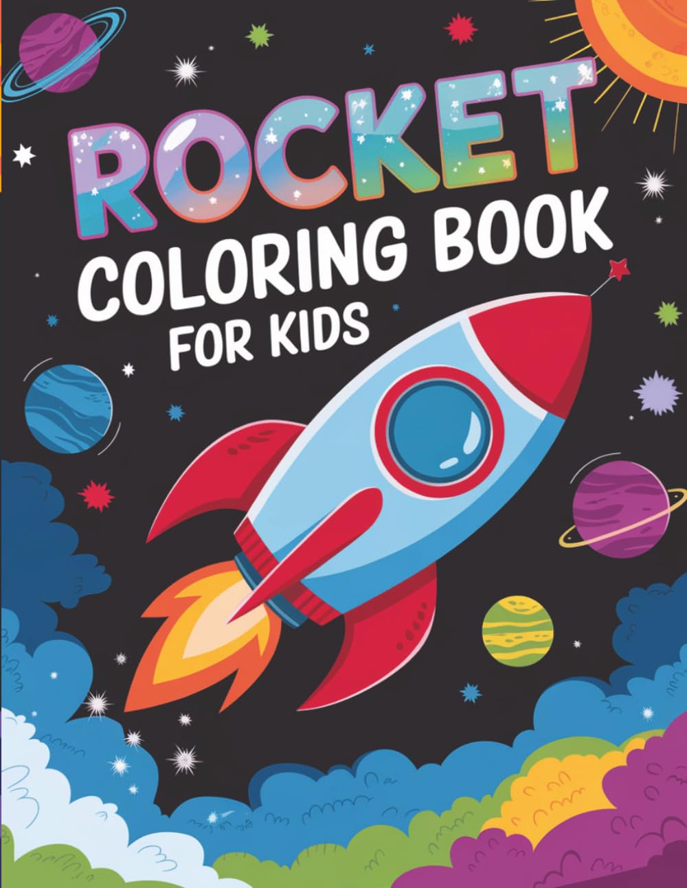 Rocket Adventures: A Bold and Easy Coloring Book for Kids