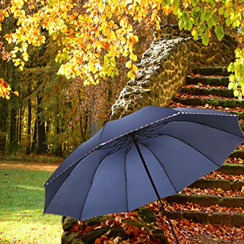 Image of KEKEMI 3 Fold Plain Pipine Umbrella for Men & Women
