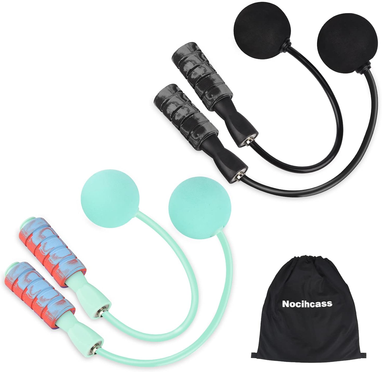 Cordless Jump Rope, 2 Pack Weighted Ropeless Jump Rope for