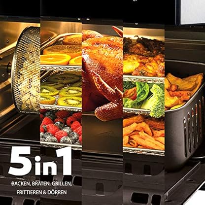 Balter Heißluftfritteuse Airfryer, 12 Liter XXL, Mini Backofen, Dörrautomat, Friteuse Heissluftfritteuse, 10 Programme, all-in-1 Air Fryer, Rezeptbuch, HL-1200 – Bild 7