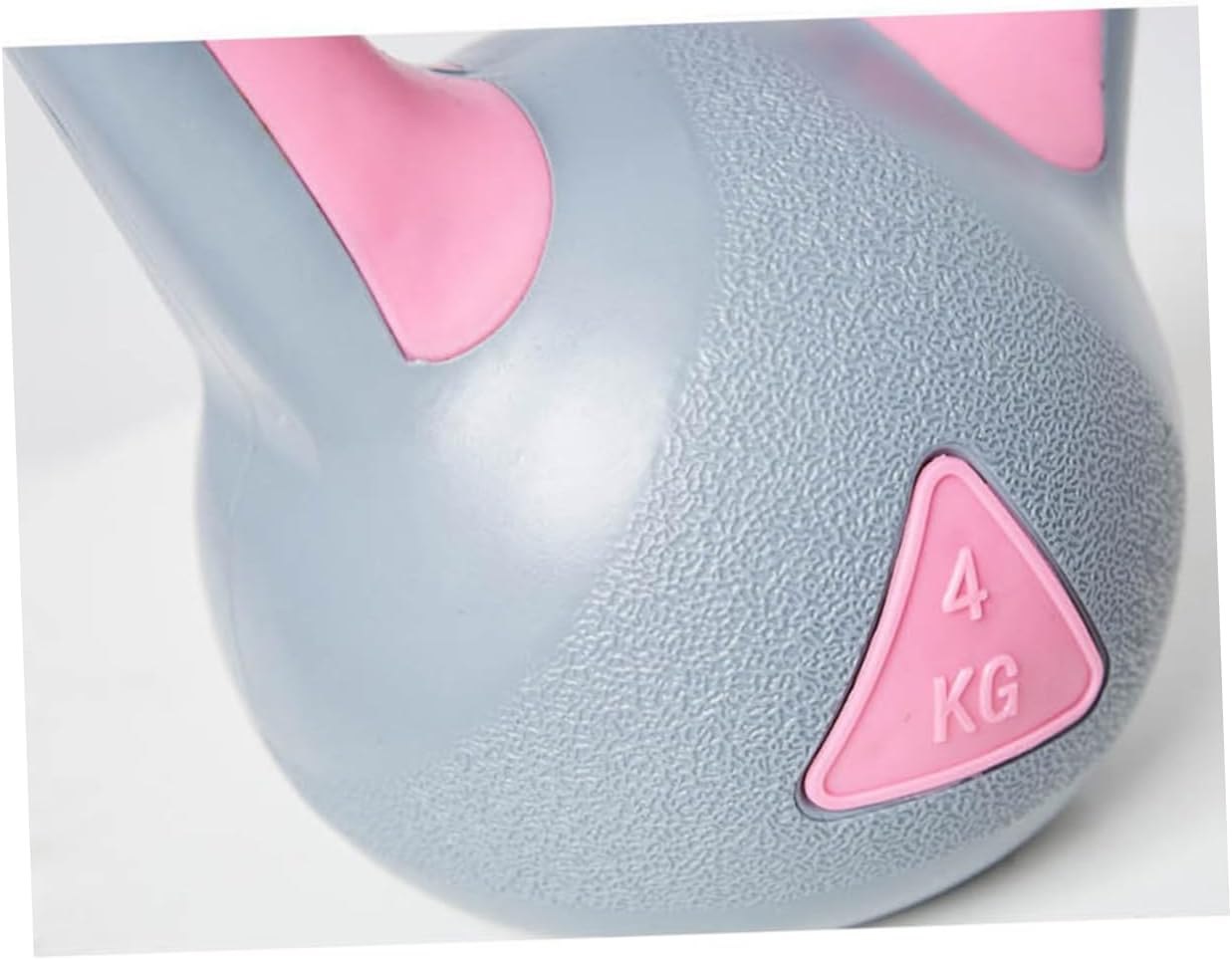 1Pc Fixed Kettlebell for Women's Fitness Training Non Slip Grip for Arm Muscle Sculpting Durable Rubberized Design for Home Workouts Gray Pink