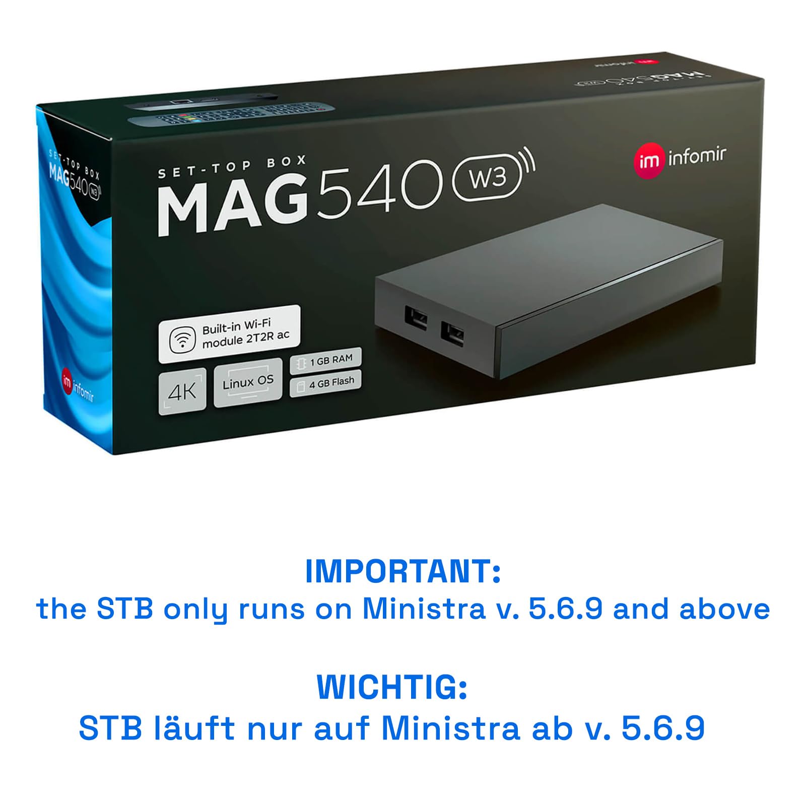 Set Top Box Infomir MAG 540w3 4K UHD Streaming - Dettaglio