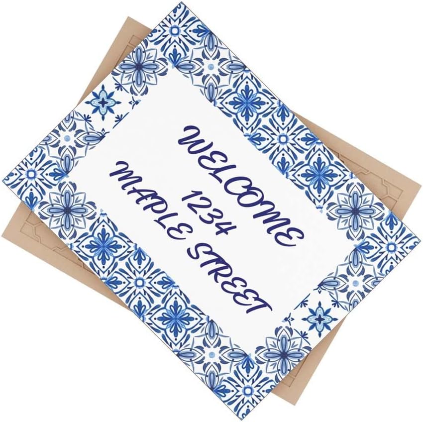 Custom Ceramic Tile House Number Sign | Personalized Family Name or Text Plaque | Modern Welcome Address Sign | For Home Entrance, Kitchen Decor & Housewarming
