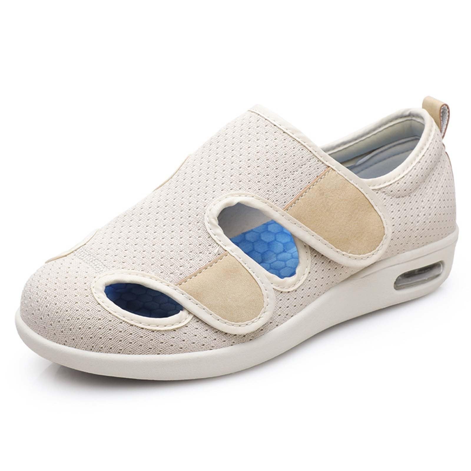 Buty dla diabetyków, buty o bardzo szerokiej szerokości Kobiety Mężczyźni, buty medyczne na opuchnięte stopy, ortopedyczne buty dla diabetyków z pianką zapamiętującą kształt Regulowane buty do chodzen