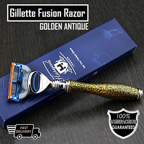 Haryali London Maquinilla de afeitar de 5 filos para barba y bigote de seguridad para hombre, perfecta para afeitado en húmedo Cover