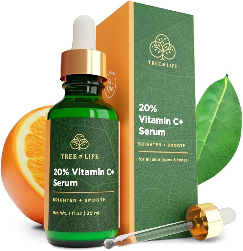 Sérum facial com Vitamina C Tree of Life, 20% de Vitamina C, 30 mL