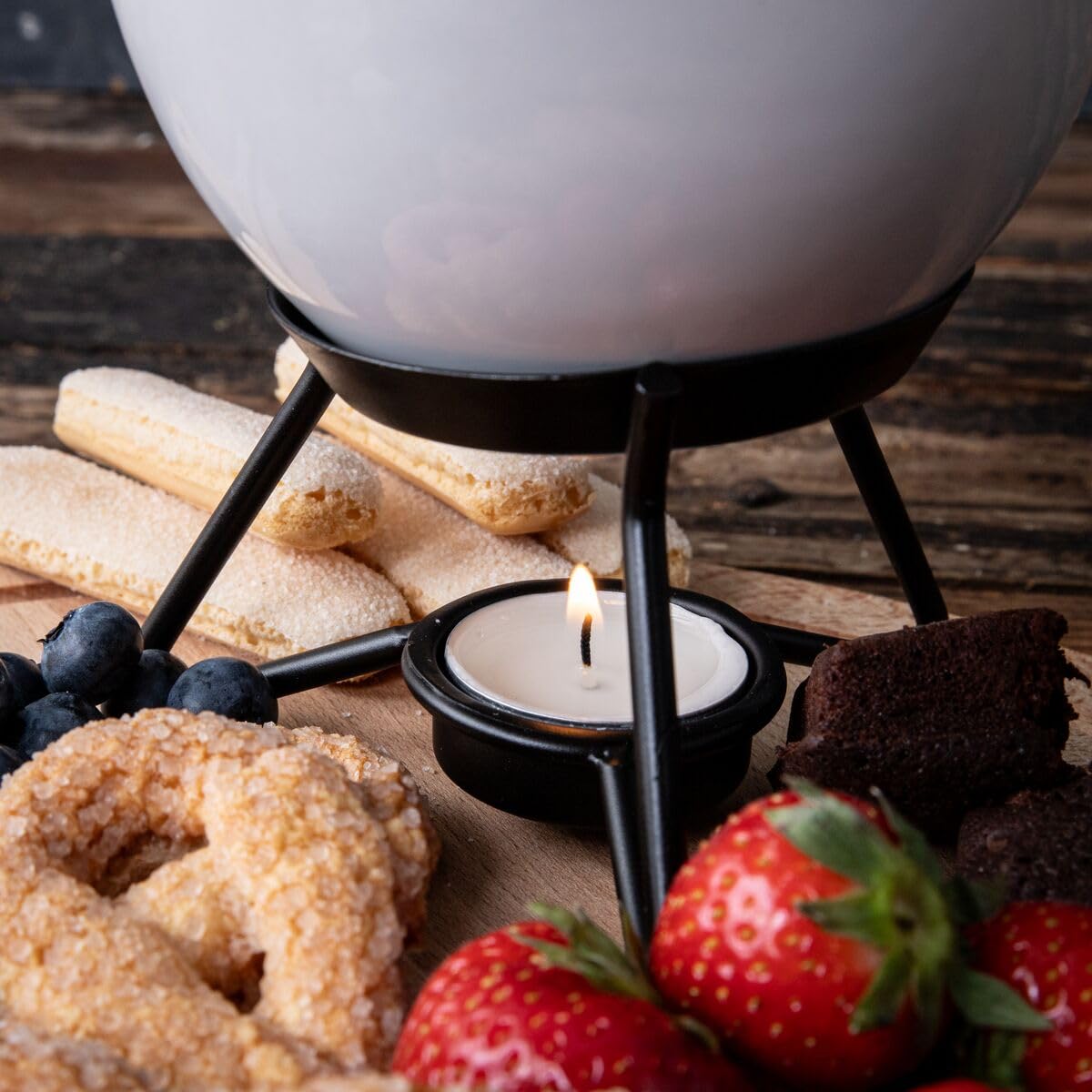 Boska Schokofondue Set Petit Marie - Fondue Schokolade Teelichter - 250 ml Inhalt für 200 gr Seschmolzener Schokolade