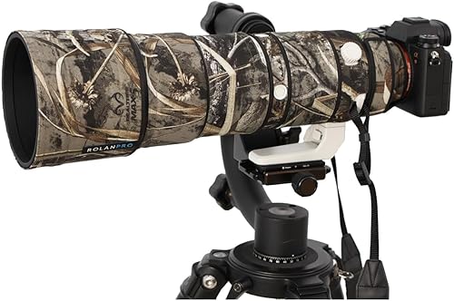 Vista 41 de Rolanpro Cubierta impermeable de la lente del camuflaje impermeable para Sony FE 7.874-23.622 in F5.6-6.3 G OSS lente funda protectora de la funda