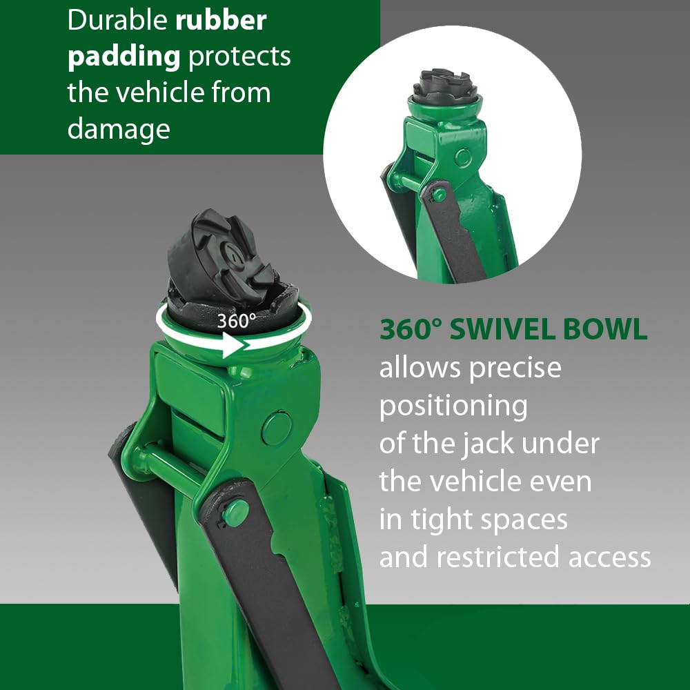 Cric Hydraulique De Sol 2,5 Tonnes ROCKFORCE, Hauteur 140-387mm, Avec étui