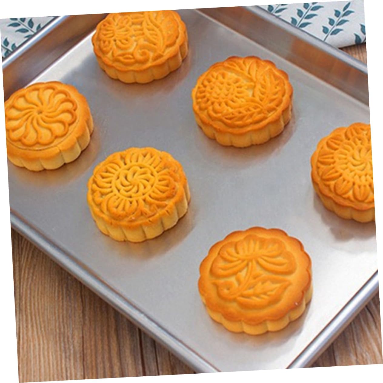 2pcs Non-stick Aluminum Alloy Cake Pan Lightweight Baking Trays for Cookies Clean Baking Tools for Home Restaurant Kitchen Use