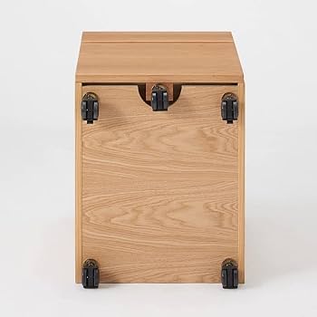 【無印良品】木製デスクキャビネットオーク（学習机 袖机） Amazon.co.jp: 無印良品 木製デスクキャビネット オーク材突板