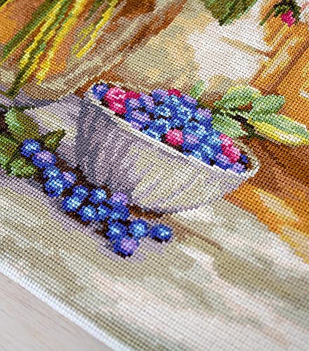 Image of Cross Stitch Kit Luca-S - Still Life with Blueberries, B588