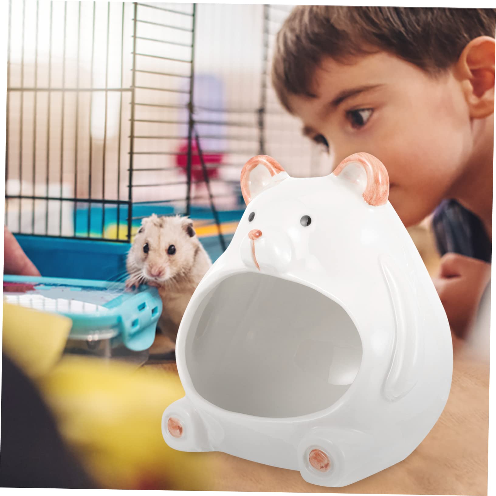 Toyvian Keramik-hamsterversteck Für Haustiere Hamsterspielplatz Zum Schlafen Und Spielen Hamsterhütte Aus Keramikmaterial Für Kleine Tiere Haustier-hamsternest Zum Ausruhen