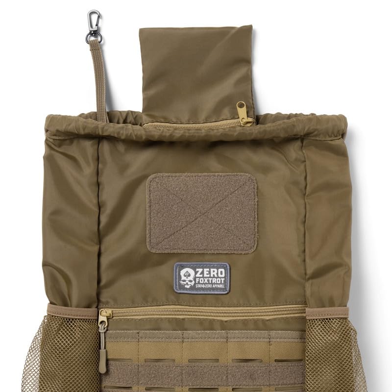 Zero Foxtrot Tactical Drawstring Bag - Coyote Brown2