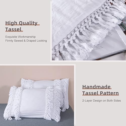 Miniatura 3 de SexyTown Juego de edredón bohemio de calabaza, tamaño Queen, juego de ropa de cama de 3 piezas de microfibra ligera y suave lavada a la piedra