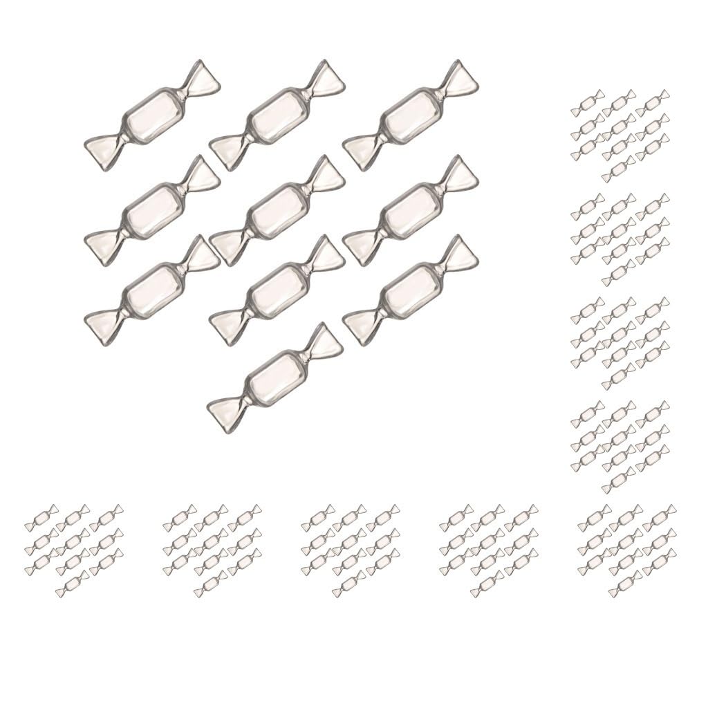 Juego de 10 mini organizadores de collares en forma de caramelo, pendientes, collares, almacenamiento, transparente, 10 piezas