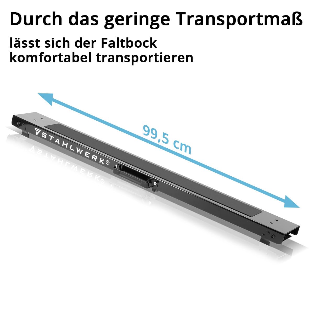 Caballete STAHLWERK SB-910 ST en un juego de 2 caballetes de metal con recubrimiento de polvo, altura ajustable de 645-910 mm, capacidad de carga de 150 kg y superficie antideslizante