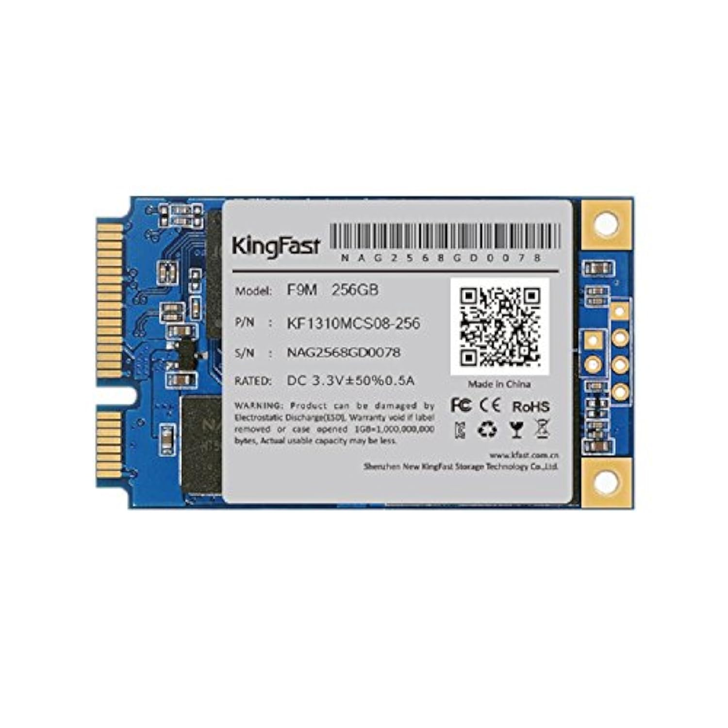 KingFast mSATA Internal SSD 256GB Solid State Drive