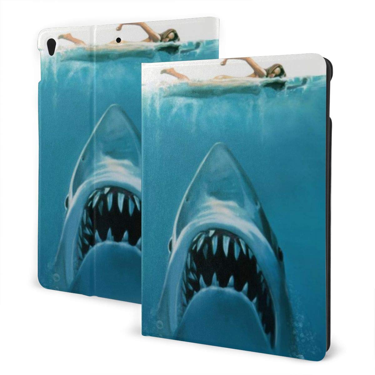 360 Degree Rotating Jaw White Shark Case for IPad Air 3rd Gen 10.5" 2019 / IPad Pro 10.5" 2017 Multi-Angle Folio Stand Auto Sleep/Wake for IPad 10.5 Inch Tablet
