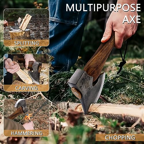 94-Hatchet-Axe-Camping-Hatchet-with-Sheath-Forged-Carbon-Steel-Survival-Axe-Small-Hand-Axe-with-Beech-Handle-for-Wood-Chopping-Kindling-and-Gardening