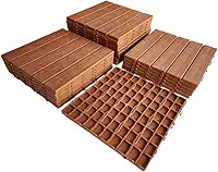 Kit com 10 Peças, Deck Modular de Plástico, Textura Madeira, 30x30cm.