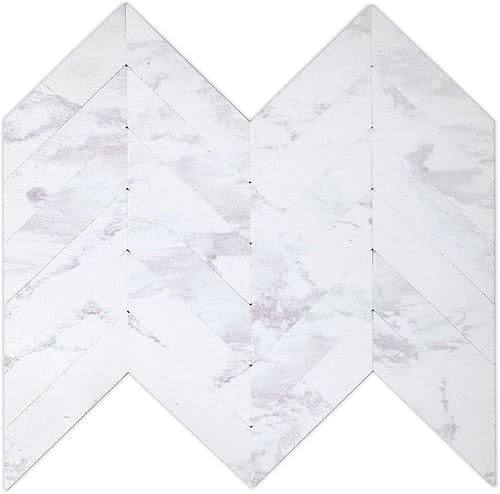 Yipscazo Protector contra salpicaduras de espiga para despegar y pegar, para cocina, baño, lavandería (12 x 12 pulgadas, 10 hojas en piedra blanca