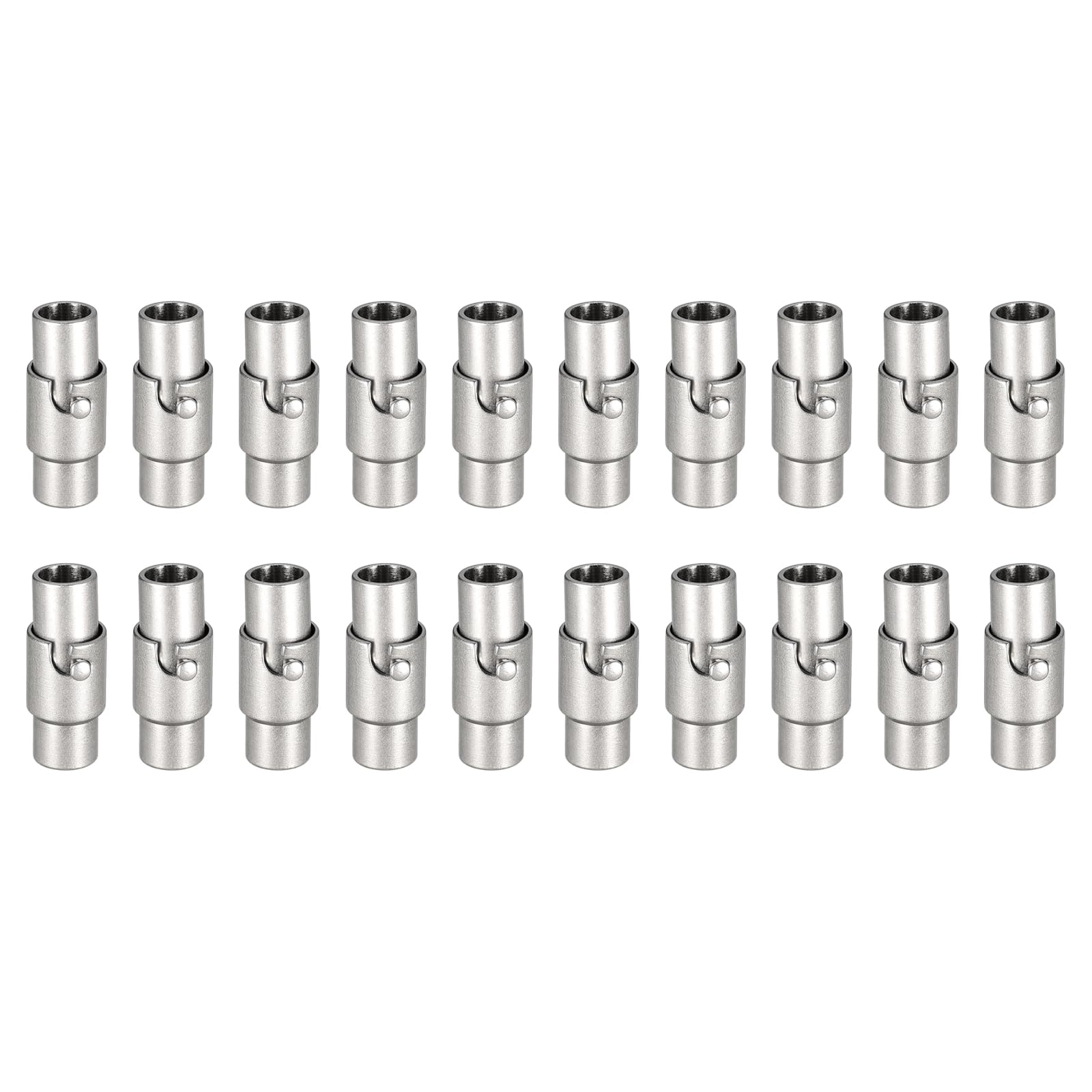 uxcell Leather Cord End Clasp, 20Pcs 4mm Hole Leather Clasps