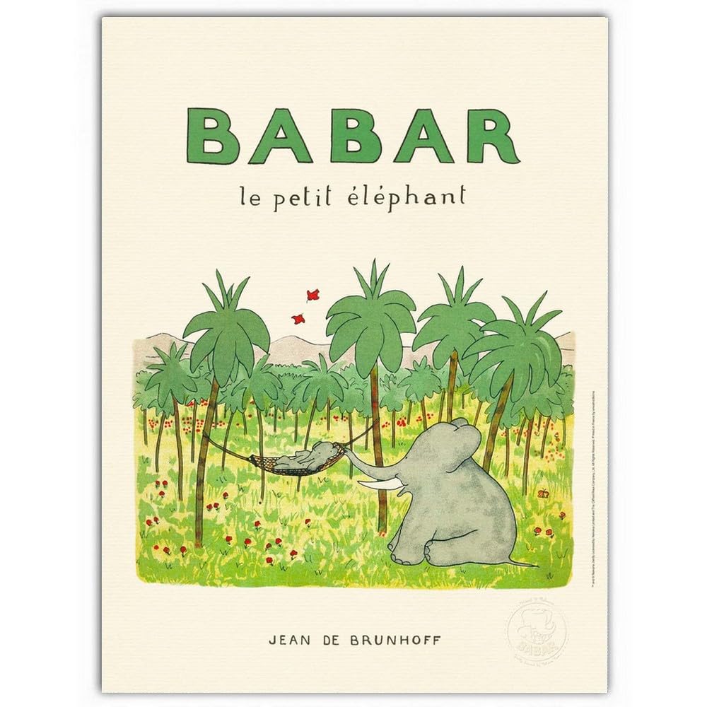 Oneart Babar (The Little Elephant Under the Palm Trees) Art Poster