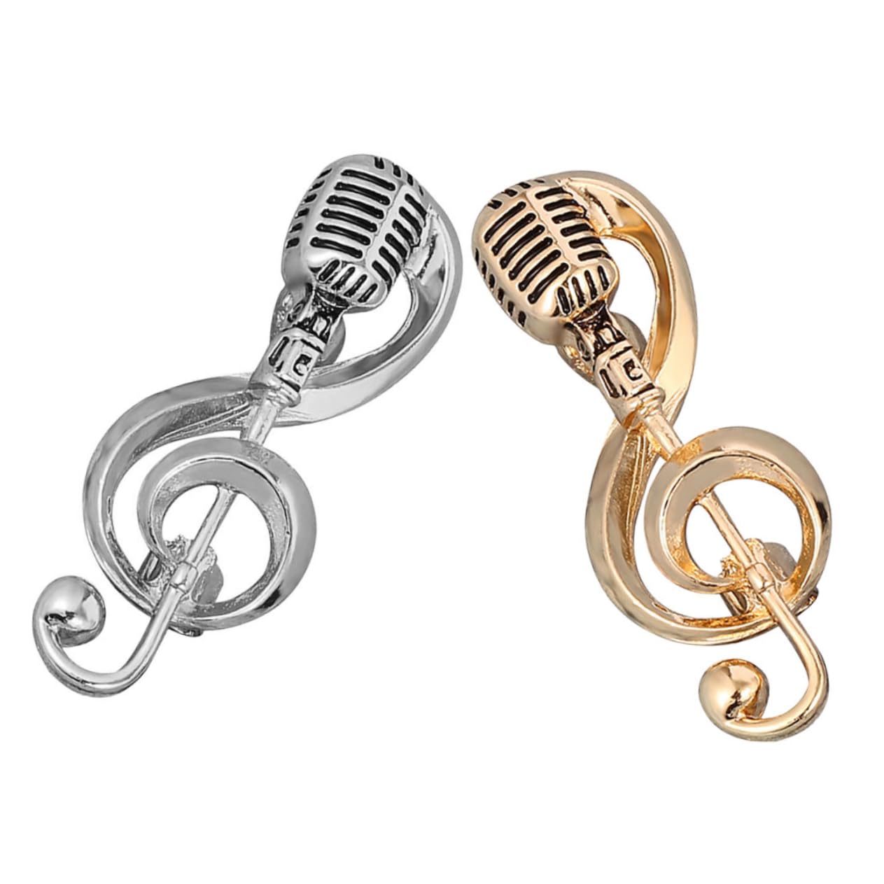 Adesivi per Piastre in Acciaio Microfono Donne Accessori Classici Accessori per la Fascia Europea e Americana Fascifica della retrò DECARE Musica A ZINCI