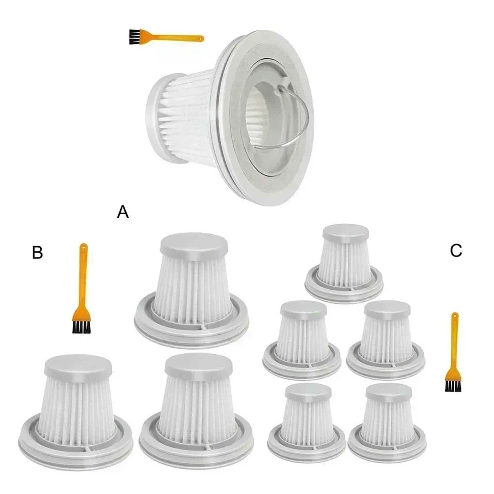 Filtro lavable para aspiradora, mini filtro inalámbrico, compatible con XIAOMI, compatible con MIJIA, piezas de filtro reciclables para aspiradora (2 unidades)