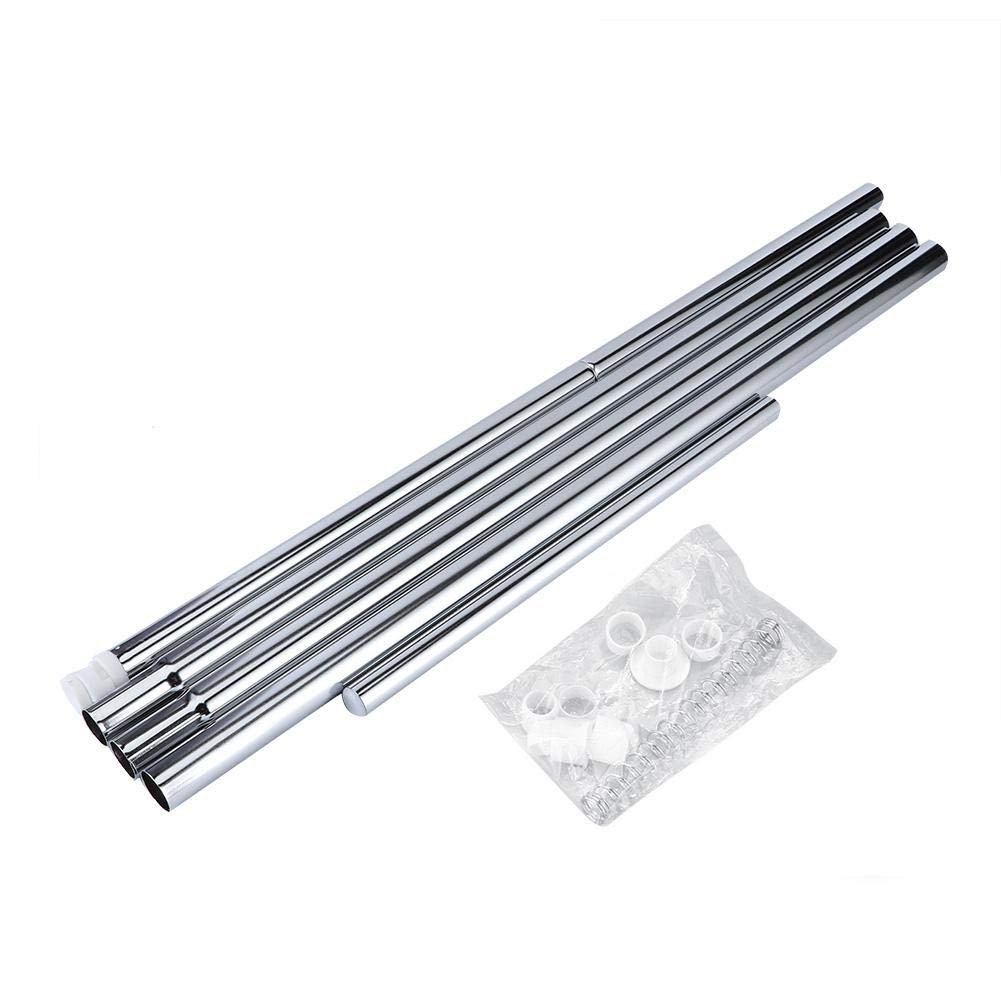 KIMISS Estante de Esquina de Baño de 4 Niveles, Barra de Tensión de Metal para Ducha Teles Ajustables Estante de Esquina de Baño Telescópico Almacenamiento Carrito de Ducha Estantes